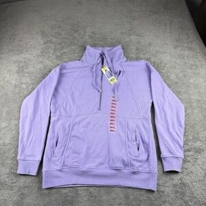 Tangerine 1/4 Zip Pullover Womens Small Purple Long Sleeve
